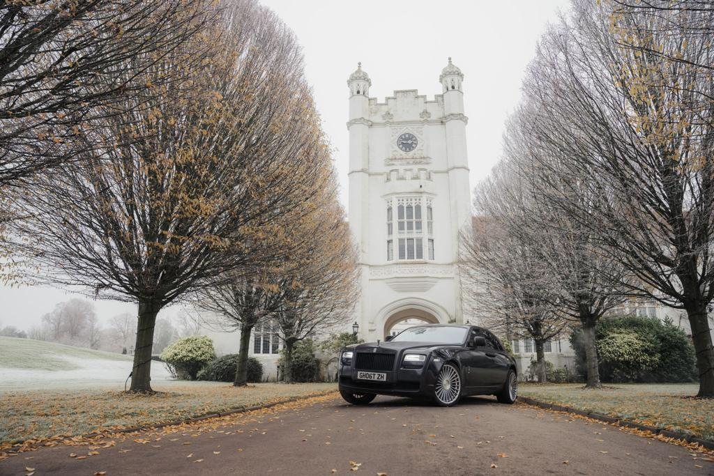 Rolls-Royce Ghost black at estate — special occasion chauffeur